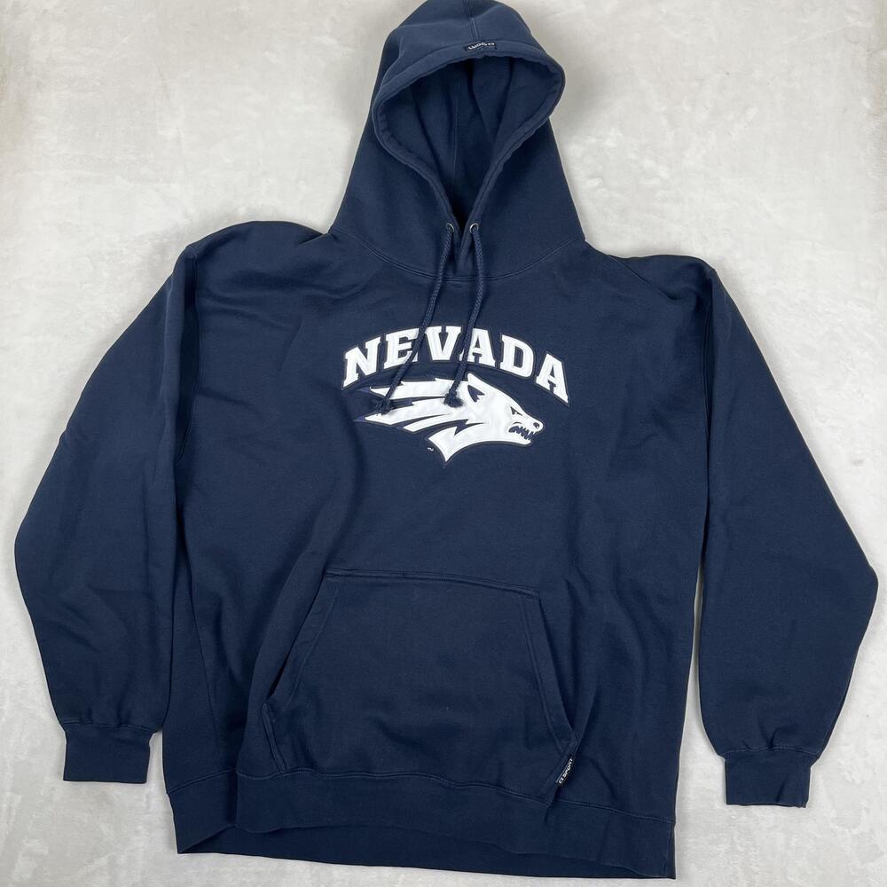 Nevada Wolf Pack Hoodie Sweatshirt Mens 3XL Navy Blue NCAA College CI Sport